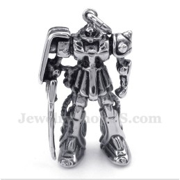 Men's Titanium Robot Pendant With Free Chain