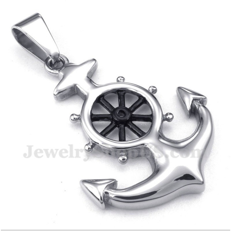 Men's Titanium Rudder Pendant With Free Chain Men's Titanium Rudder Pendant With Free Chain
