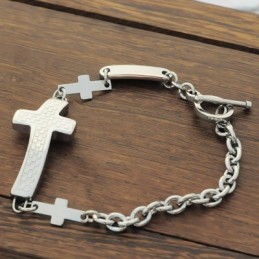 Mens Titanium Cross Bracelets