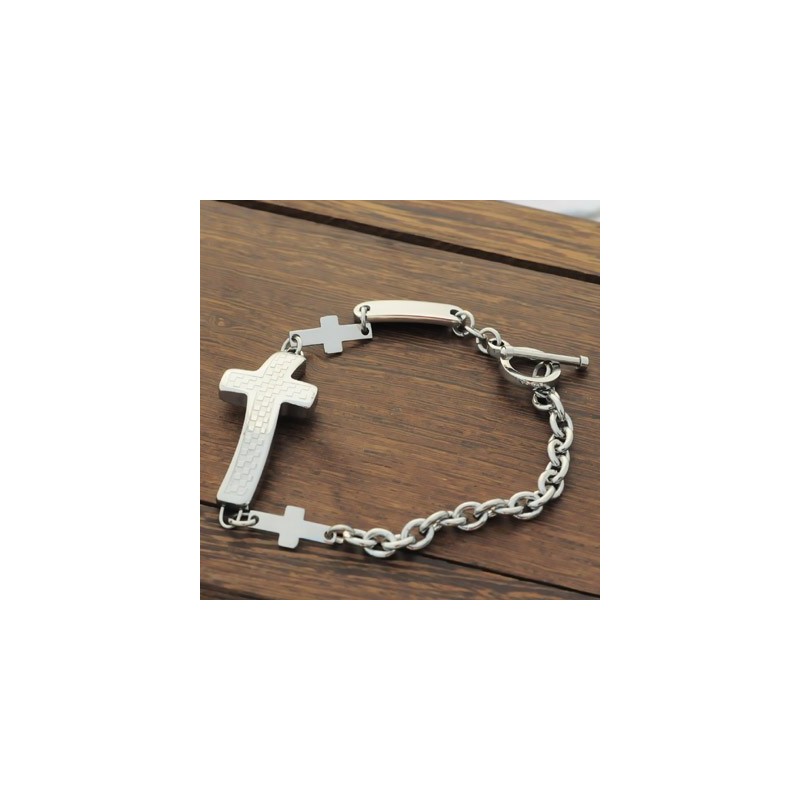 Mens Titanium Cross Bracelets