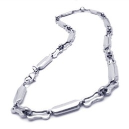 20.1 Inch Titanium Silver Smooth Necklace