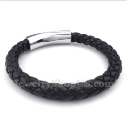 Men's Titanium Leather Bracelet