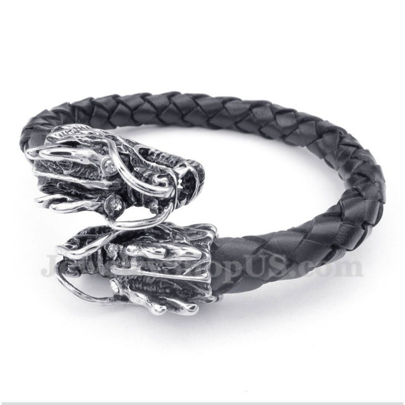 Men's Chinese Dragon Head Leather Bracelet Men's Chinese Dragon Head Leather Bracelet