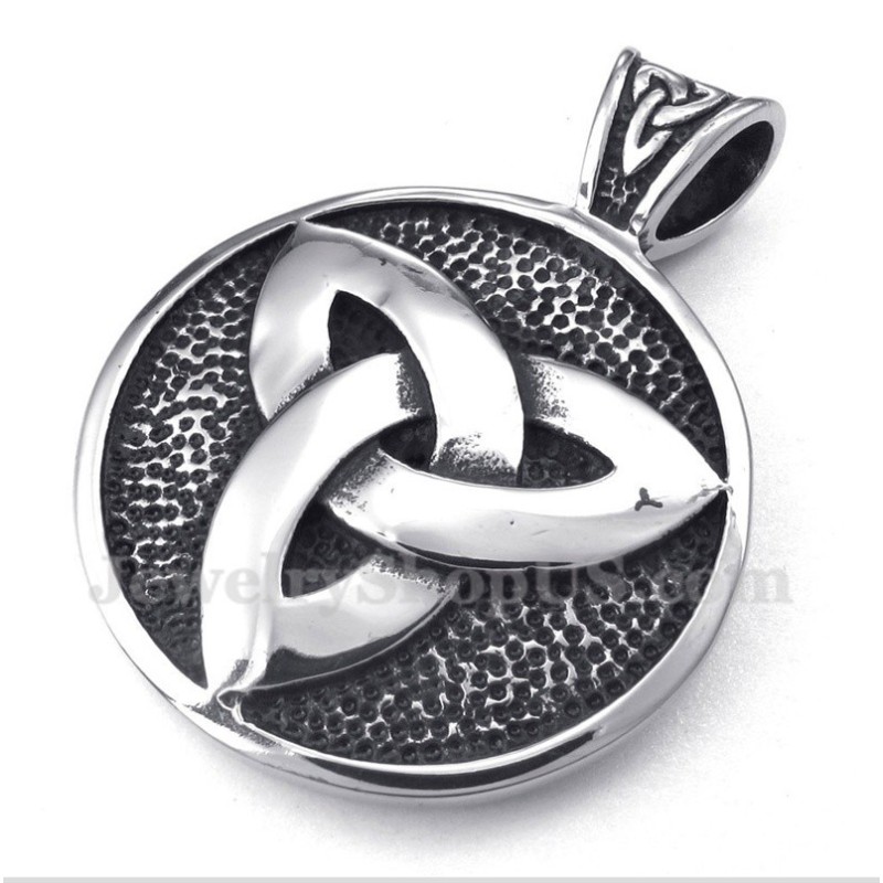 Men's Titanium Celtic Knot Pendant With Free Chain Men's Titanium Celtic Knot Pendant With Free Chain