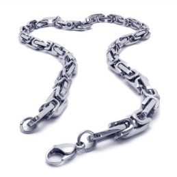 21.3 Inch Titanium Silver Delicate Necklace