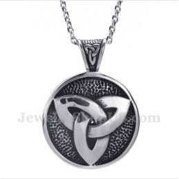 Men's Titanium Celtic Knot Pendant With Free Chain
