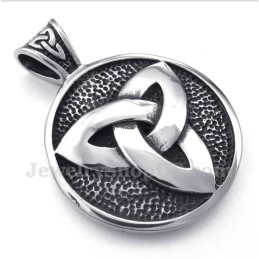 Men's Titanium Celtic Knot Pendant With Free Chain