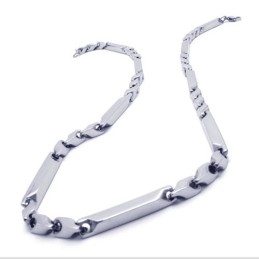 22.0 Inch Titanium Silver Necklace