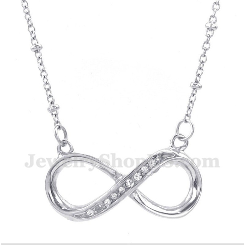 Men's Titanium Diamond Infinity Symbol Necklace Men's Titanium Diamond Infinity Symbol Necklace