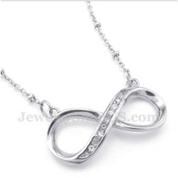 Men's Titanium Diamond Infinity Symbol Necklace