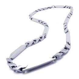 22.0 Inch Titanium Silver Necklace
