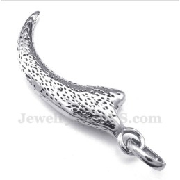 Men's Titanium Wolf Fang Pendant With Free Chain
