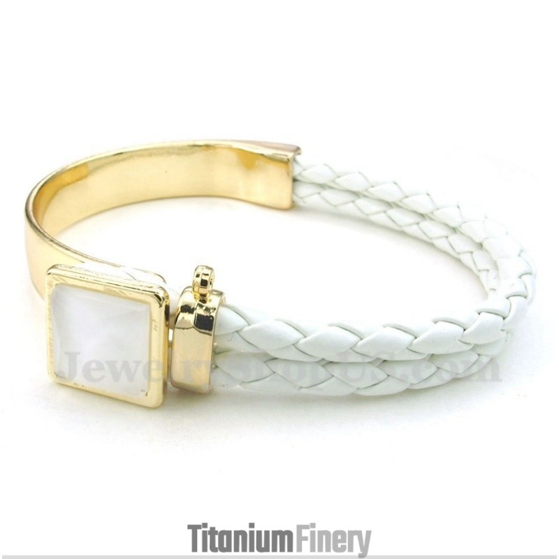 Men's Leather Titanium Bracelet Men's Leather Titanium Bracelet