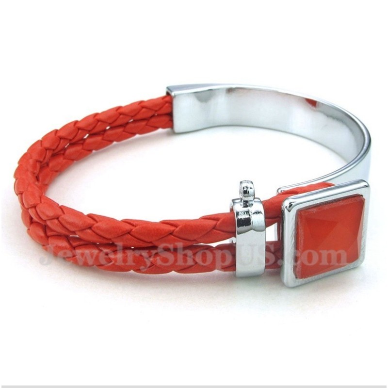 Men's Leather Titanium Bracelet Men's Leather Titanium Bracelet