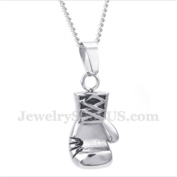 Men's Titanium Boxing Glove Pendant With Free Chain