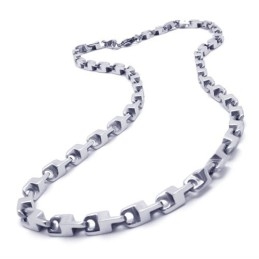 21.7 Inch Titanium Silver Fine Necklace
