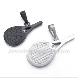 Titanium Feather Tennis Rackets Couple'S Pendant With Free Chain (One Pair)