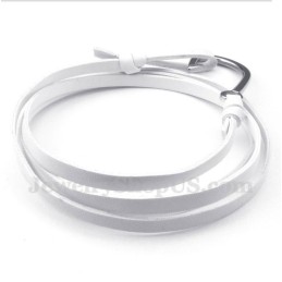 Men's Titanium Leather Bracelet