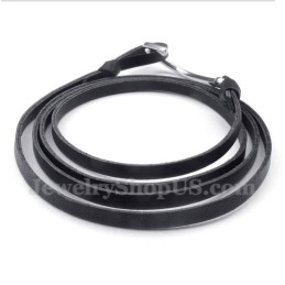 Men's Titanium Leather Bracelet