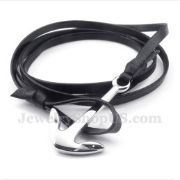 Men's Leather Titanium Bracelet