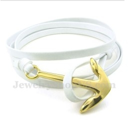 Men's Titanium Leather Bracelet