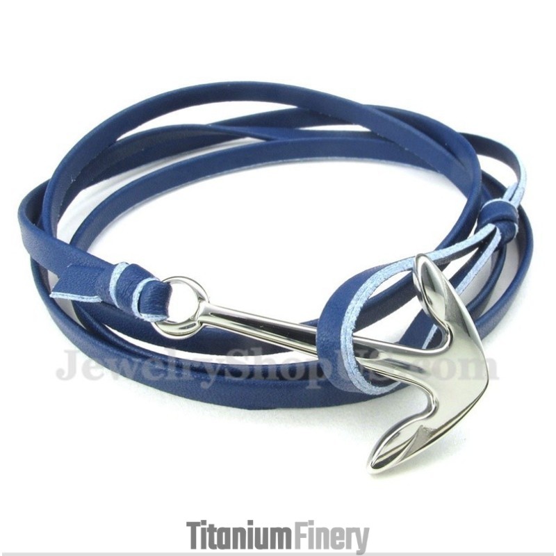 Men's Titanium Leather Bracelet Men's Titanium Leather Bracelet