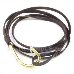 Men's Titanium Leather Bracelet