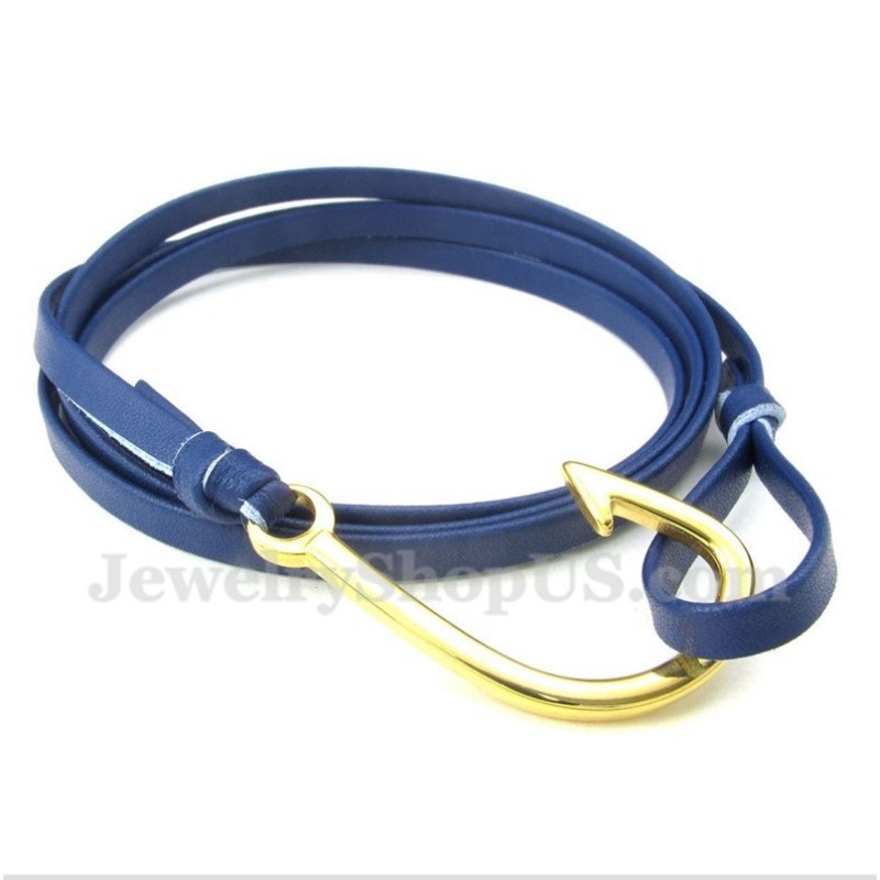 Men's Leather Hooks Titanium Bracelet Men's Leather Hooks Titanium Bracelet