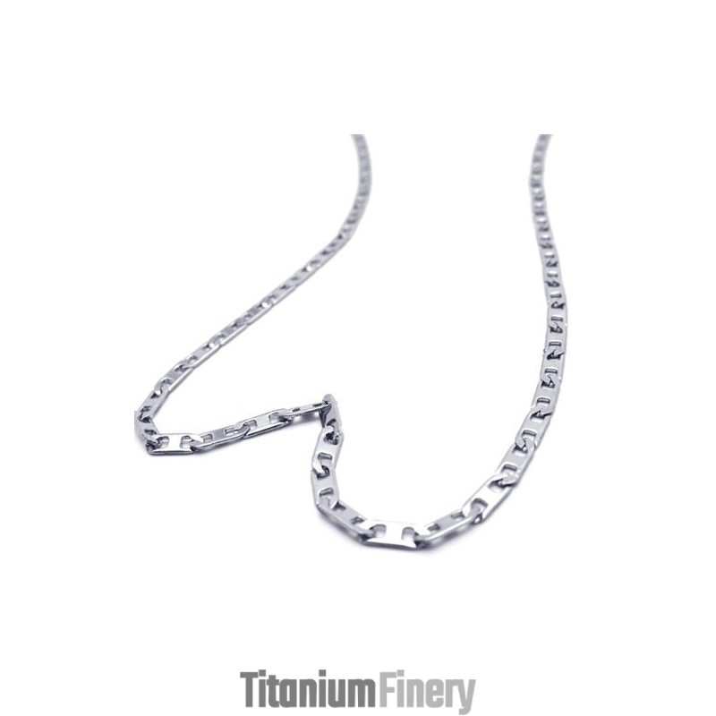 19.7 Inch Titanium Silver Fine Necklace 19.7 Inch Titanium Silver Fine Necklace