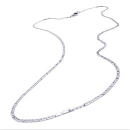 19.7 Inch Titanium Silver Fine Necklace