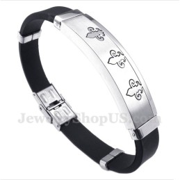 Men's Titanium Rubber Bracelet