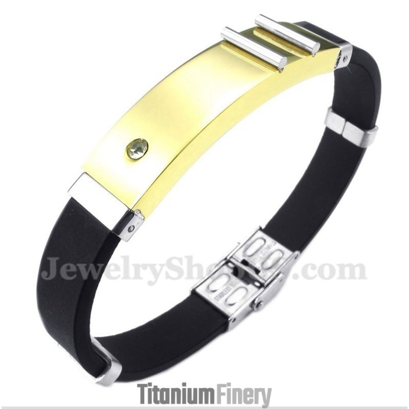 Men's Titanium Rubber Bracelet Men's Titanium Rubber Bracelet