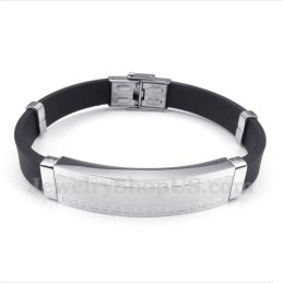 Men's Titanium Rubber Bracelet
