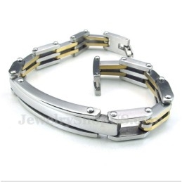 Men's Titanium Gold-Plated Bracelet