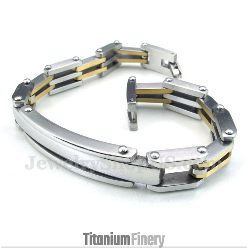 Men's Titanium Gold-Plated Bracelet Men's Titanium Gold-Plated Bracelet