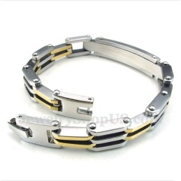 Men's Titanium Gold-Plated Bracelet