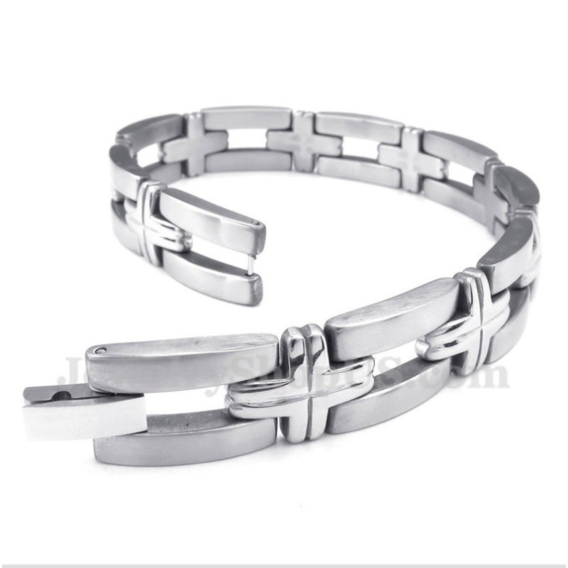 Men's Titanium Cross Bracelet