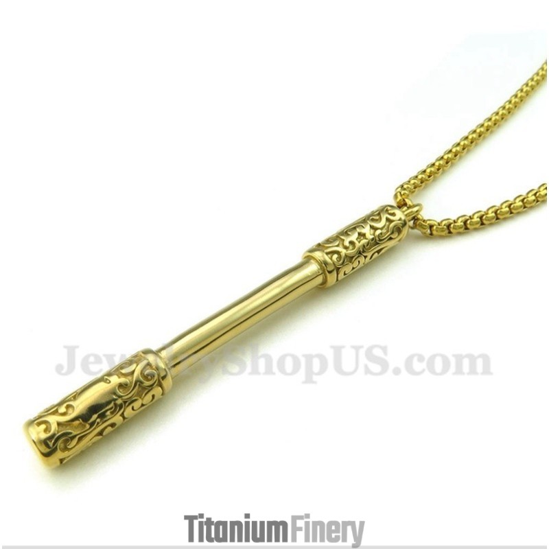 Men's Titanium Pendant With Free Chain Men's Titanium Pendant With Free Chain