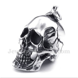 Men's Titanium Skull Pendant With Free Chain