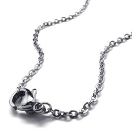 15.4 Inch Titanium Hollow-Out Necklace