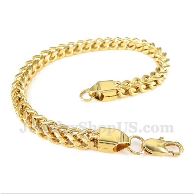 Men's Gold Titanium Bracelet Men's Gold Titanium Bracelet