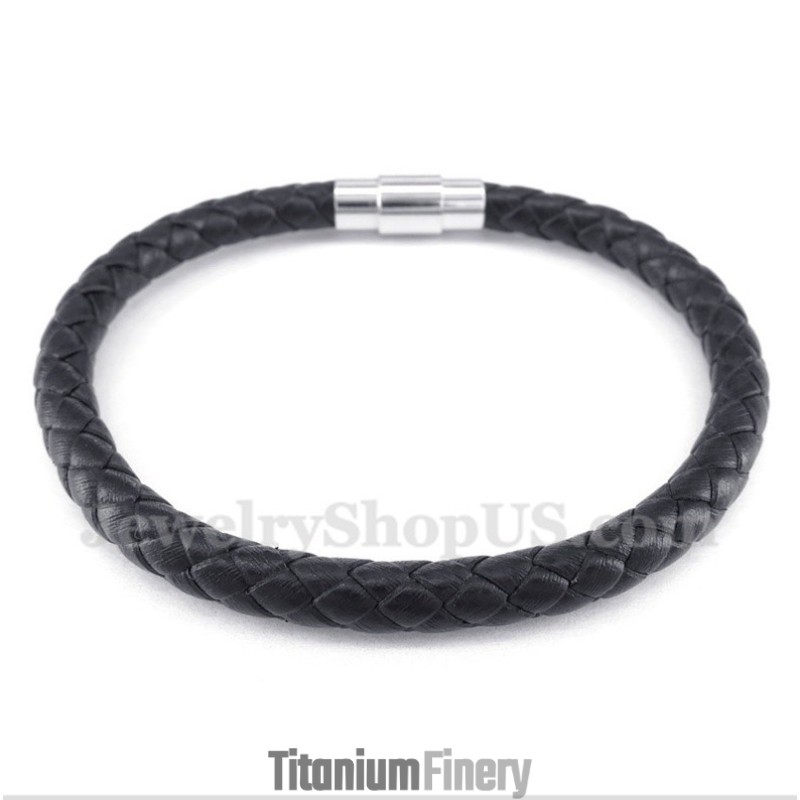 Men's Black Leather Bracelet Men's Black Leather Bracelet