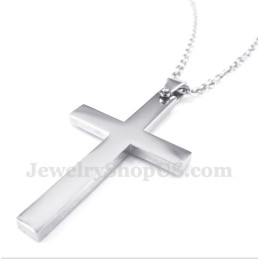 Men's Titanium Cross Pendant With Free Chain