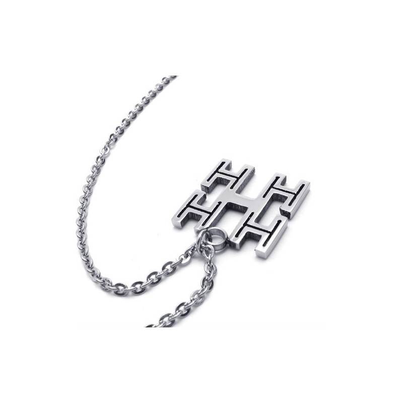 15.7 Inch Titanium Silver Chains Necklace