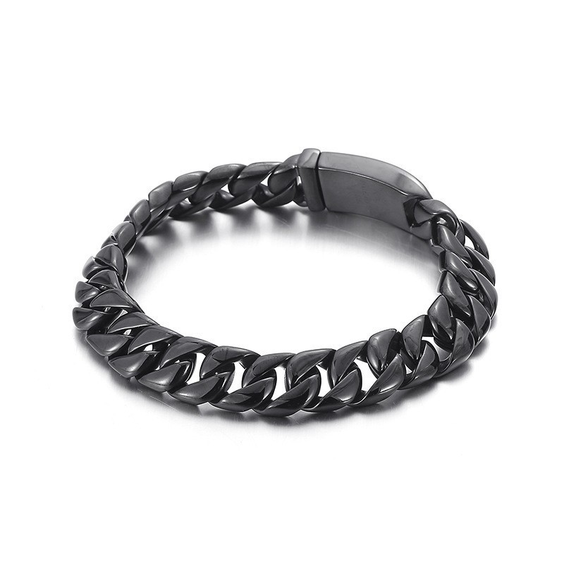 Men's Black Titanium Bracelet For Sale