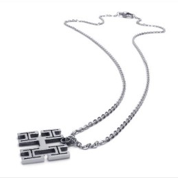 15.7 Inch Titanium Silver Chains Necklace