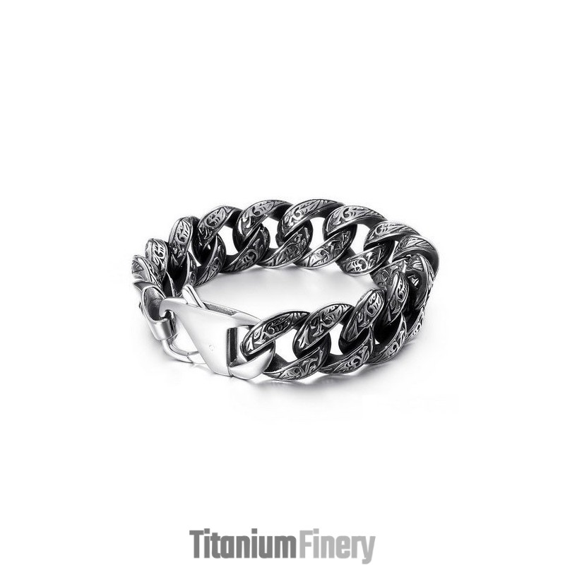 Fashion Men's Titanium Multi-Loop Clasp Pattern Bracelet Fashion Men's Titanium Multi-Loop Clasp Pattern Bracelet