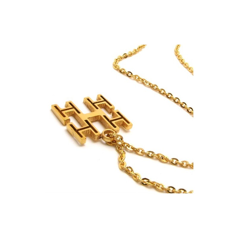15.7 Inch Titanium Golden Chains Necklace 15.7 Inch Titanium Golden Chains Necklace