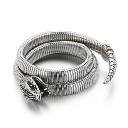 Fashion Snake Type Multi-Loop Opening Titanium Bracelet For Men