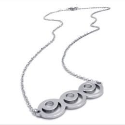 15.7 Inch Titanium Silver Fashionable Necklace